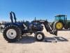 New Holland LT100 Tractor w/Front end Loader Hay Forks - 6