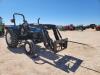 New Holland LT100 Tractor w/Front end Loader Hay Forks - 7