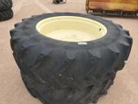 (2) John Deere Wheels w/Tires 520/85 R 42