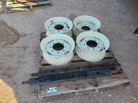 (2) 3 Point Hitch Drawbars/(4) Unused Wheels