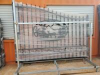 Unused Greatbear 20ft Gate with artwork ''DEER '' in the Middle Gate Frame