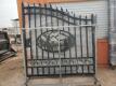 Unused Greatbear 14ft Iron Gate with artwork ''DEER '' in the Middle Gate Frame