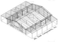 75ft x 100ft metal building frame