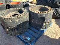 (4) Skid Steer Tires/Wheels