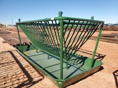 Unused Hay Bale Cattle Feeder