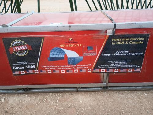 Unused Gold Mountain Dome Container Shelter 40' x 40' x 11'