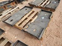 (2) Unused Skid Steer Weldable Quick Plates