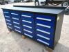 Unused Steelman 7Ft Work Bench w/ 20 Drawers - 2