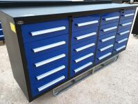 Unused Steelman 7Ft Work Bench w/ 20 Drawers