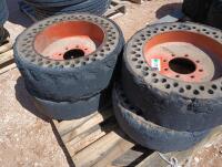 (4) Skid Steer Tires/Wheels 31X6X10
