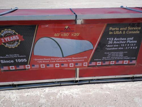Unused Gold Mountain Dome Shelter 40'x80'x20'
