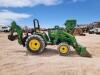 John Deere 4105 4wd Tractor with Front End Loader - 6