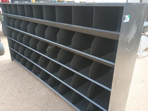 Unused 10Ft Metal Bolt Bin