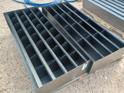 (2) Unused 4Ft Metal Bolt Bins