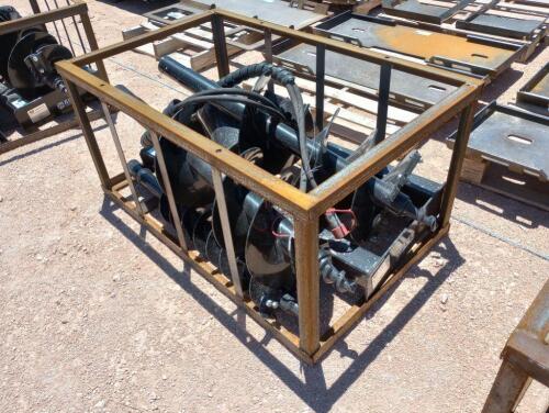 Unused Mower King Post Hole Auger(Skid Steer Attachment)