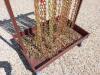 Unused Chain Rack w/(5) Binders & (5) 5/16" 20Ft Chains (5) 3/8" 20Ft Chains - 5