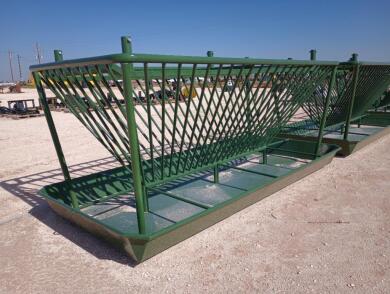 Unused Hay Bale Cattle Feeder