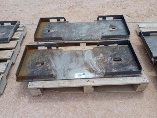 (2) Unused Skid Steer Weldable Quick Plates