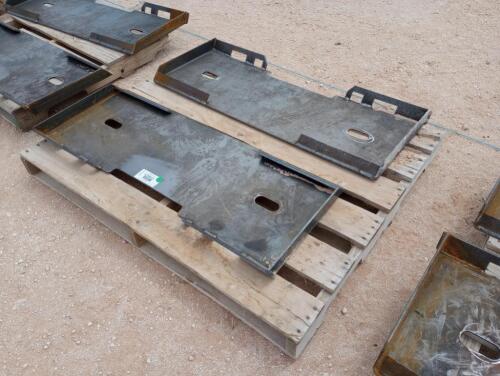 (2) Unused Skid Steer Weldable Quick Plates