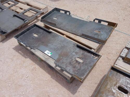 (2) Unused Skid Steer Weldable Quick Plates