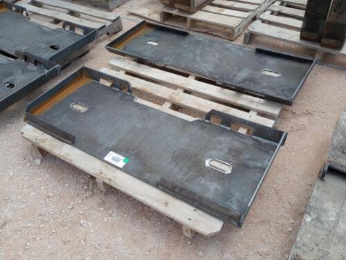 (2) Unused Skid Steer Weldable Quick Plates