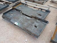 (2) Unused Skid Steer Weldable Quick Plates