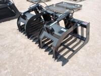 Unused Double Hydraulic Cylinder Rock & Brush Grapple Bucket