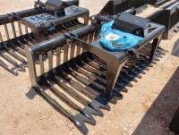 Unused KC 76" Skeleton Grapple Bucket Skid Steer Attachment