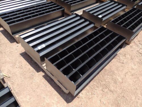 (2) 4Ft Unused Metal Bolt Bins (1) w/32 Bins (1) w/16 Bins