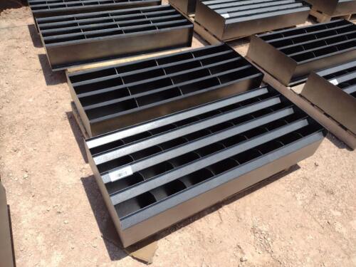 (2) 4Ft Unused Metal Bolt Bins (1) w/32 Bins (1) w/16 Bins