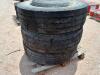 (4) Truck Wheels w/ (3) Tires Size: 315/80R22.5 - 3