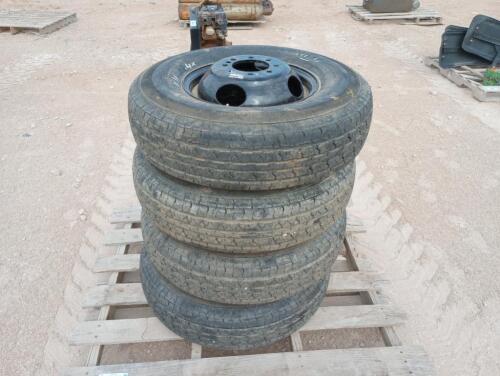 (4) Gooseneck Wheels w/Tires 235/85 R16