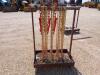 Unused Chain Rack w/(5) Binders & (5) 5/16" 20Ft Chains (5) 3/8" 20Ft Chains - 2