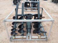 Unused Greatbear Skid Steer Auger Attachment w/ 18", 12" and 9" Augers