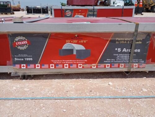 Unused Gold Mountain 20'x20'x6'6" Dome Container Shelter