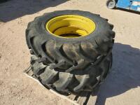 (2) Tractor Wheels w/Tires 14.9-24/13-24