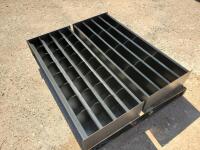 (2) 4Ft Unused Metal Bolt Bins (1) w/32 Bins (1) w/16 Bins