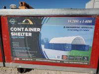 Unused Gold Mountain Container Shelter W20ft x L40ft