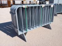 Unused Diggit Portable Galvanized Construction Site Fence- 4ft x 7ft Sections (20) Sections