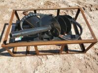 Unused Post Hole Auger (Skid Steer Attachment)