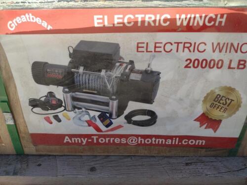 Unused Greatbear 20,000 LBS Electric Winch