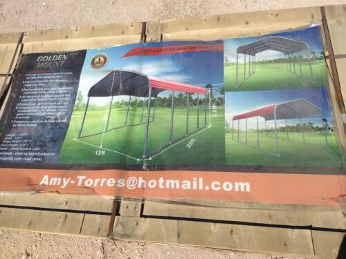 Unused Gold Mount 12Ft X 20Ft Alt Steel Carport