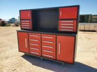 Unused Steelman Work Bench w/ 18 Drawers & 4 Cabinets