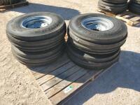 (4) Unused Farm Equipment Wheels w/Titan Tires 9.50L-15