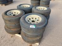 (12) Wheels w/ Foam Filled Tires 215/75 D 14