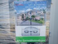 Unused Greatbear 14ft Iron Gate with ''DEER '' Artwork in the Middle Gate Frame