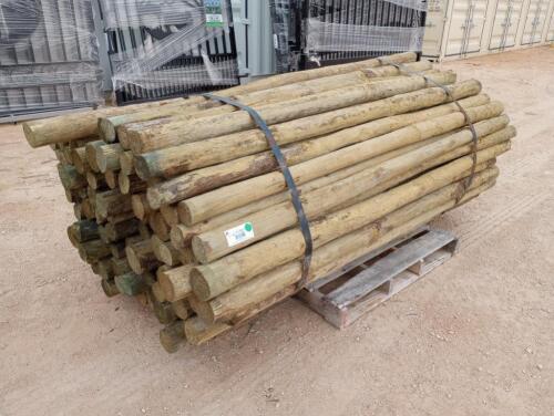 Bundle of Green River Wood Fencing Posts